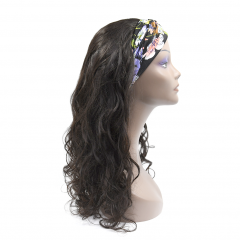 #1b Brazilian Raw Human Hair Head Band Wig Loose Wave