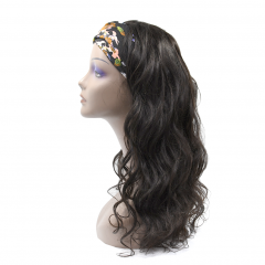 #1b Brazilian Raw Human Hair Head Band Wig Loose Wave