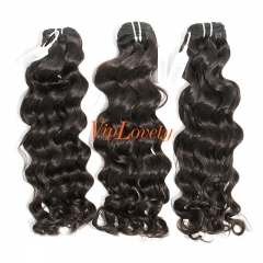 #1b Brazilian Virgin Human Hair 4X4 Lace Closure With Hair Weft Indian wave