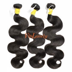 #1b Brazilian Raw Human Hair Weft with 4x4 Closure Body Wave