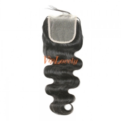#1b Brazilian Raw Human Hair Weft with 4x4 Closure Body Wave