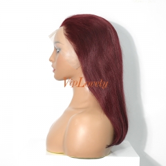 Straight 99j Color Transparent Lace 13X4 Bob Wig