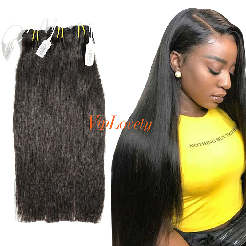 #1b Brazilian Raw Human Hair Weft Straight