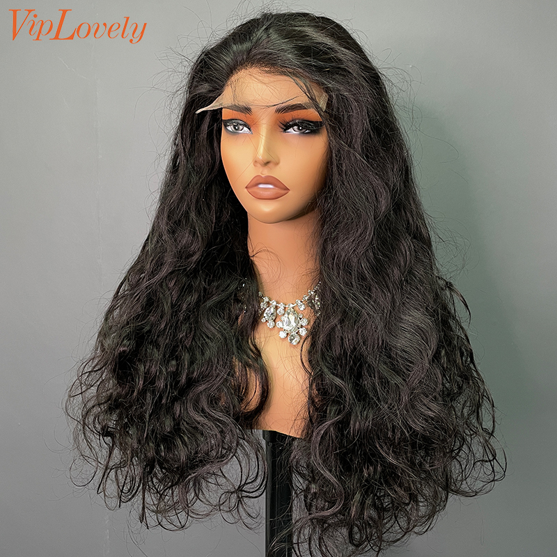 Natural #1b Brazilian Virgin Human Hair 5×5 closure wig Body Wave