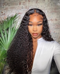 Virgin Deep Curly 24 26 28 Inch And 13x4 HD Lace 22 Inch  Free Shipping