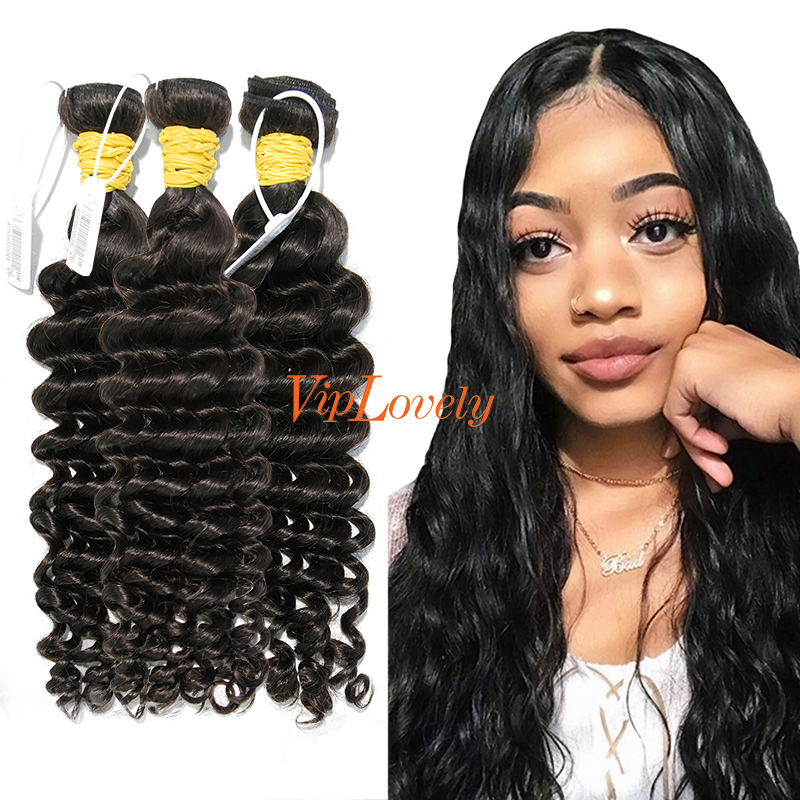 #1b Peruvian Raw Human Hair Weft deep wave