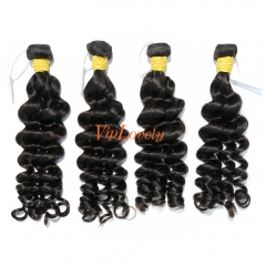 #1b Brazilian Raw Human Hair Weft loose wave