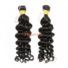 #1b Brazilian Raw Human Hair Weft loose wave