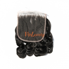 #1b Brazilian Virgin Human Hair Bundle with 5×5 Lace closure Loose Wave