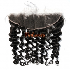 HD Lace Raw Human Hair Bundle with 13×4 Frontal Deep Wave