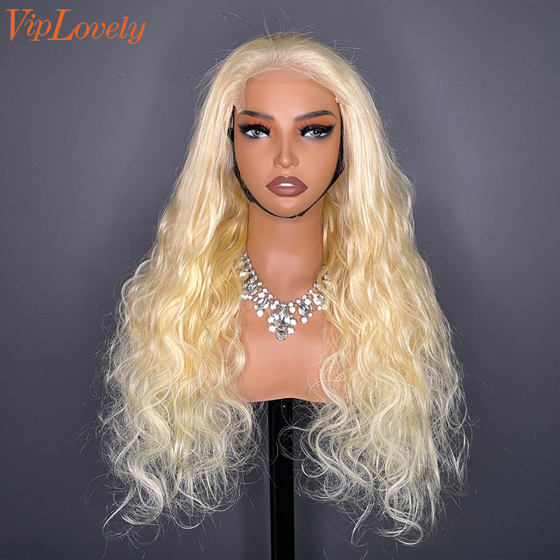 #613 Blonde European Virgin Human Hair 5×5 closure wig body wave